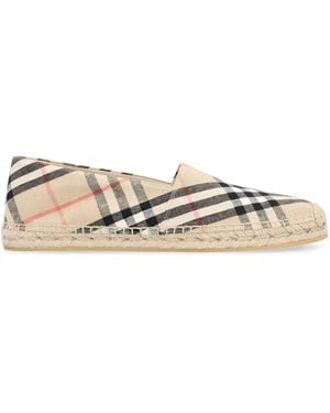 Burberry Linen Espadrilles - White