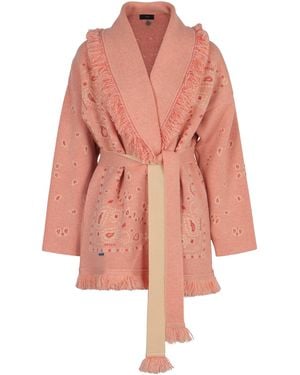 Alanui Cardigan Bandana Jacquard - Pink