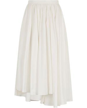 Self-Portrait Asymmetrical Pleated Skirt - White