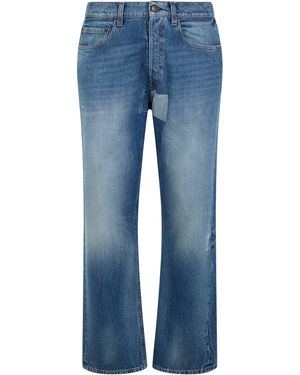 Maison Margiela Casual Straight Cut Trousers - Blue