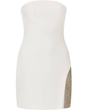 The Attico Sleeveless Dress Heart-Shaped Neckline Polyester - White