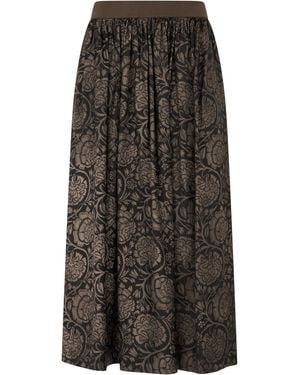 Uma Wang Gonna Midi With Print - Black