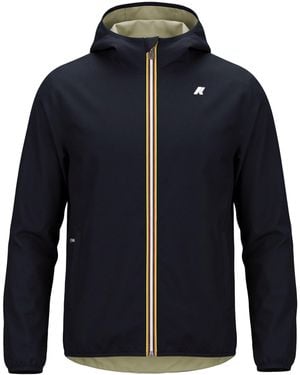 K-Way Waterproof Jacket With Hood - Blue
