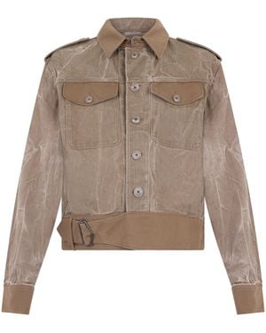 Our Legacy Denim Jacket With Applied Pockets - Brown