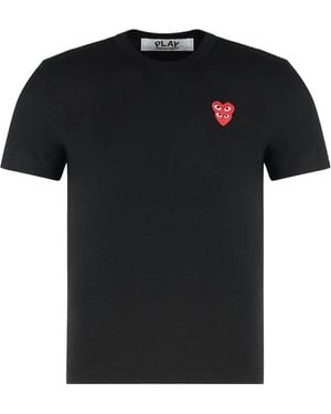 COMME DES GARÇONS PLAY Logo Cotton T-Shirt - Black