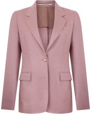 0205 Tagliatore Single-Breasted Blazer - Pink