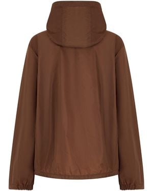 Moncler Remoray Jacket With Hood And Front Zip - Brown