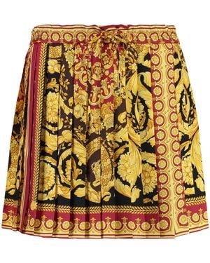 Versace Barocco Pleated Mini Skirt - Multicolour