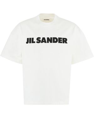 Jil Sander Logo Print Boxy T-Shirt - White