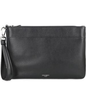 Dolce & Gabbana Leather Clutch - Gray