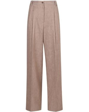 Herno Linen And Cotton Pants - Multicolor
