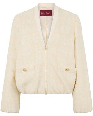 Gucci Tweed Jacket - Natural