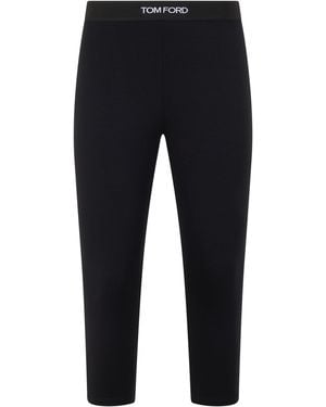 Tom Ford Leggings With Logo - Blue