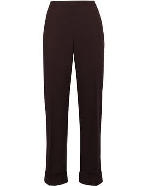 Aspesi High-Rise Cotton Trousers - Brown