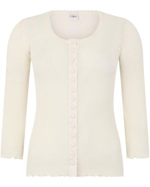 Chloé Long Sleeve Shirt - White