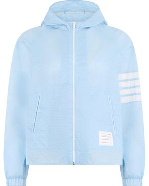 Thom Browne Light Ripstop Jacket Polyamide Trench & Raincoats - Blue