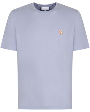 Maison Kitsuné Cotton Crew-Neck T-Shirt - Blue