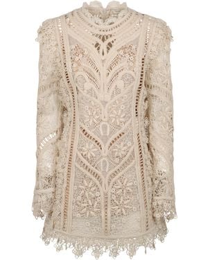 Zimmermann The Illuminate Cornelli Lace Dress - Natural