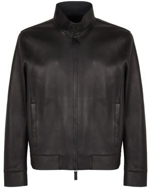 Emporio Armani Leather Jacket - Black