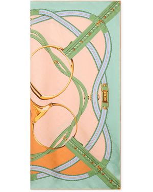 Gucci Foulard in seta jacquard stampata - Rosa