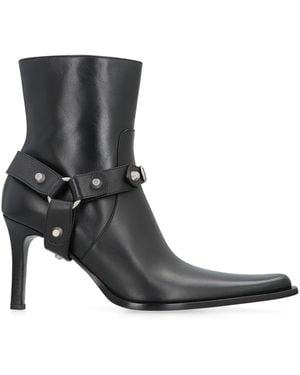Balenciaga City Boots In Leather - Black