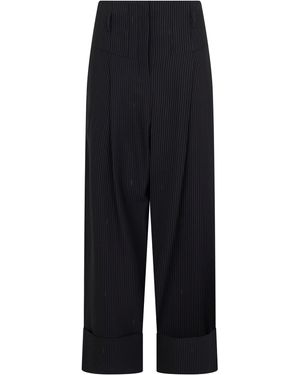Fendi Wide Elegant Trousers - Black