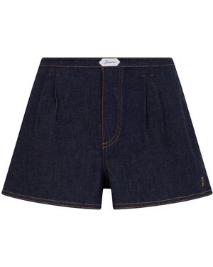 Jacquemus Plissetted Denim Shorts - Blue