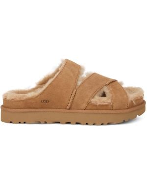 UGG Greenport Cross Strap Slippers - Brown
