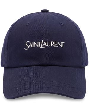 Saint Laurent Cappellino con Ricamo - Blu