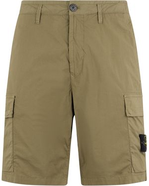 Stone Island Cotton Cargo Trousers - Green
