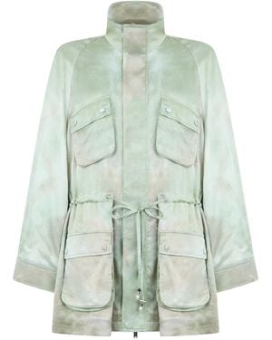 LES FILLES D'EVA Silk Jacket With Pockets - Green