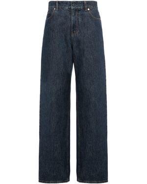 Fendi Wide Leg Jeans With 5 Pockets - Blue