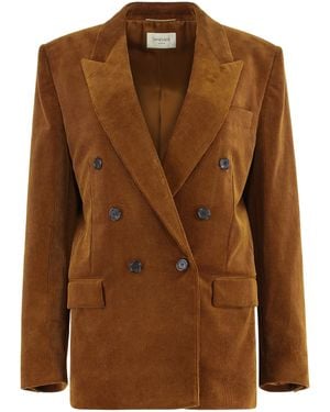 Saint Laurent Giacca in velluto a coste - Marrone