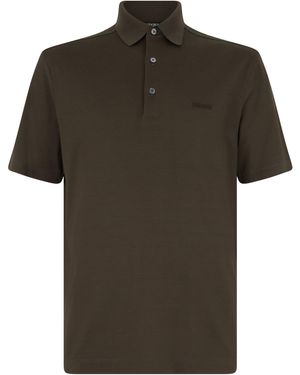 ZEGNA Short-Sleeve Cotton Polo Shirt T-Shirts And Polos - Green
