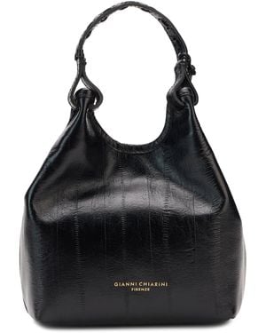 Gianni Chiarini Dua Mini Leather Handbag, 19 X 20 X 10 Cm Double-Handle - Black