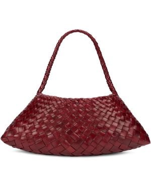 Dragon Diffusion Borsa a spalla in pelle intrecciata - Rosso