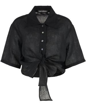Our Legacy Blusa Nannas in crêpe - Nero