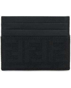 Fendi Portacarte in jacquard - Nero