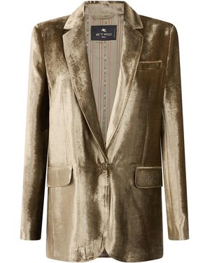 Etro Giacca in velluto - Metallizzato