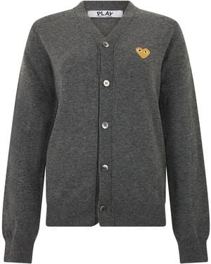 COMME DES GARÇONS PLAY Wool Cardigan - Grey