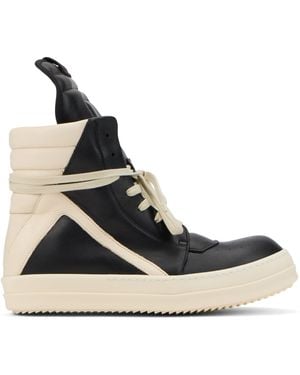 Rick Owens Leather Geobasket Trainers - White