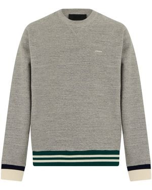 Prada Felpa girocollo in cotone - Grigio