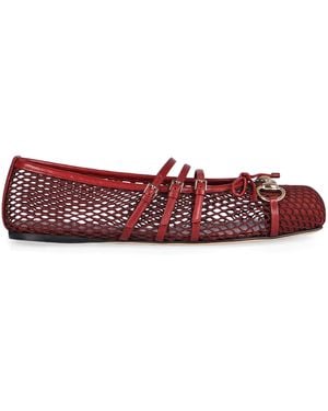 Gucci Ballerine flat a rete - Rosso