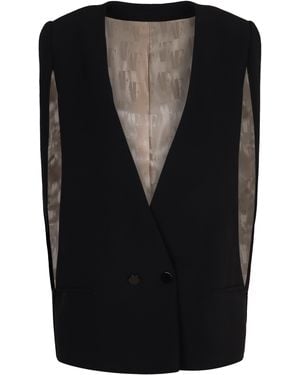 Alberta Ferretti Black Single-breasted Vest