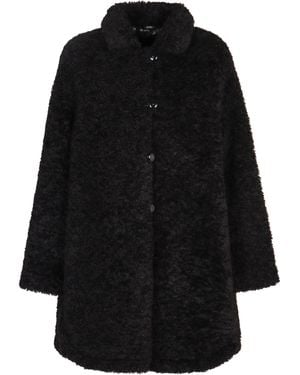 Emporio Armani Cappotto in ecopelliccia - Nero