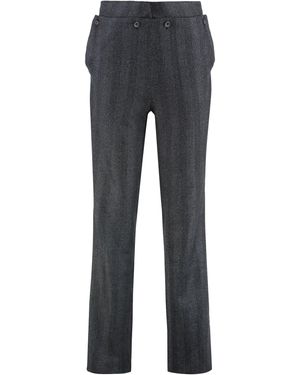 Batakovic Striped Pattern Trousers - Grey