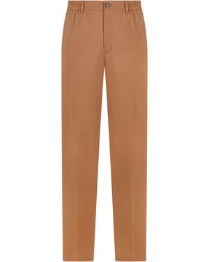 Slowear Straight Cotton Trousers - Brown