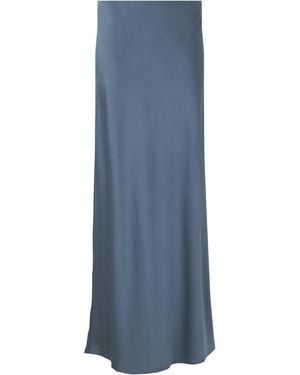 Vince Maxi Satin Skirt - Blue