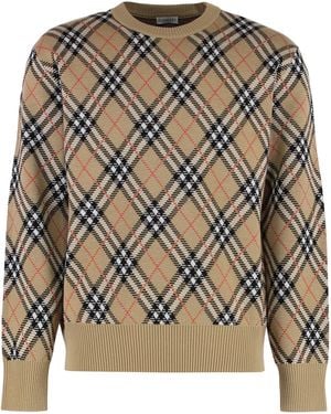 Burberry Crew Neck Sweater - Natural