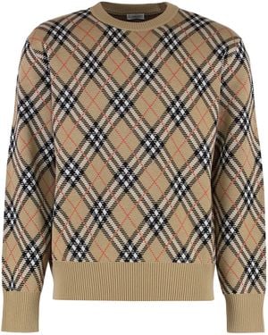 Burberry Pullover in maglia di lana - Neutro